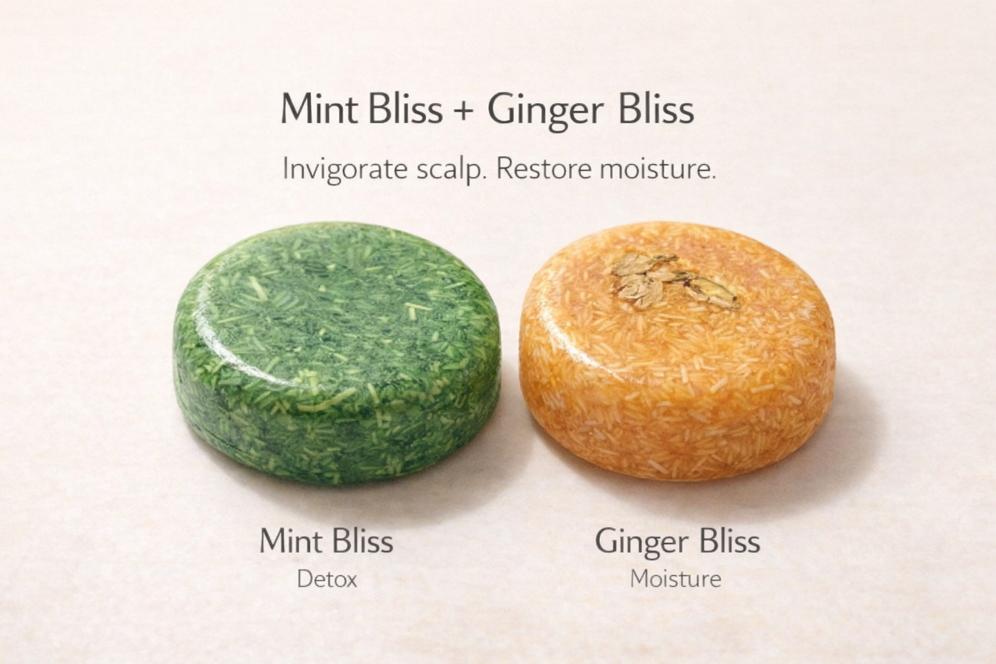 Blair Botanicals Loc Bliss 2 Step Cleansing Bar Duo texture detail.
