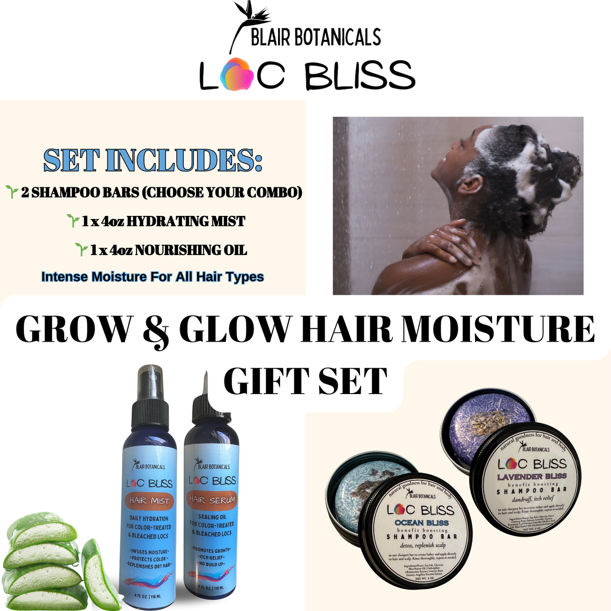 Grow & Glow Bundle: Shampoo Bar + Hydration Bundle