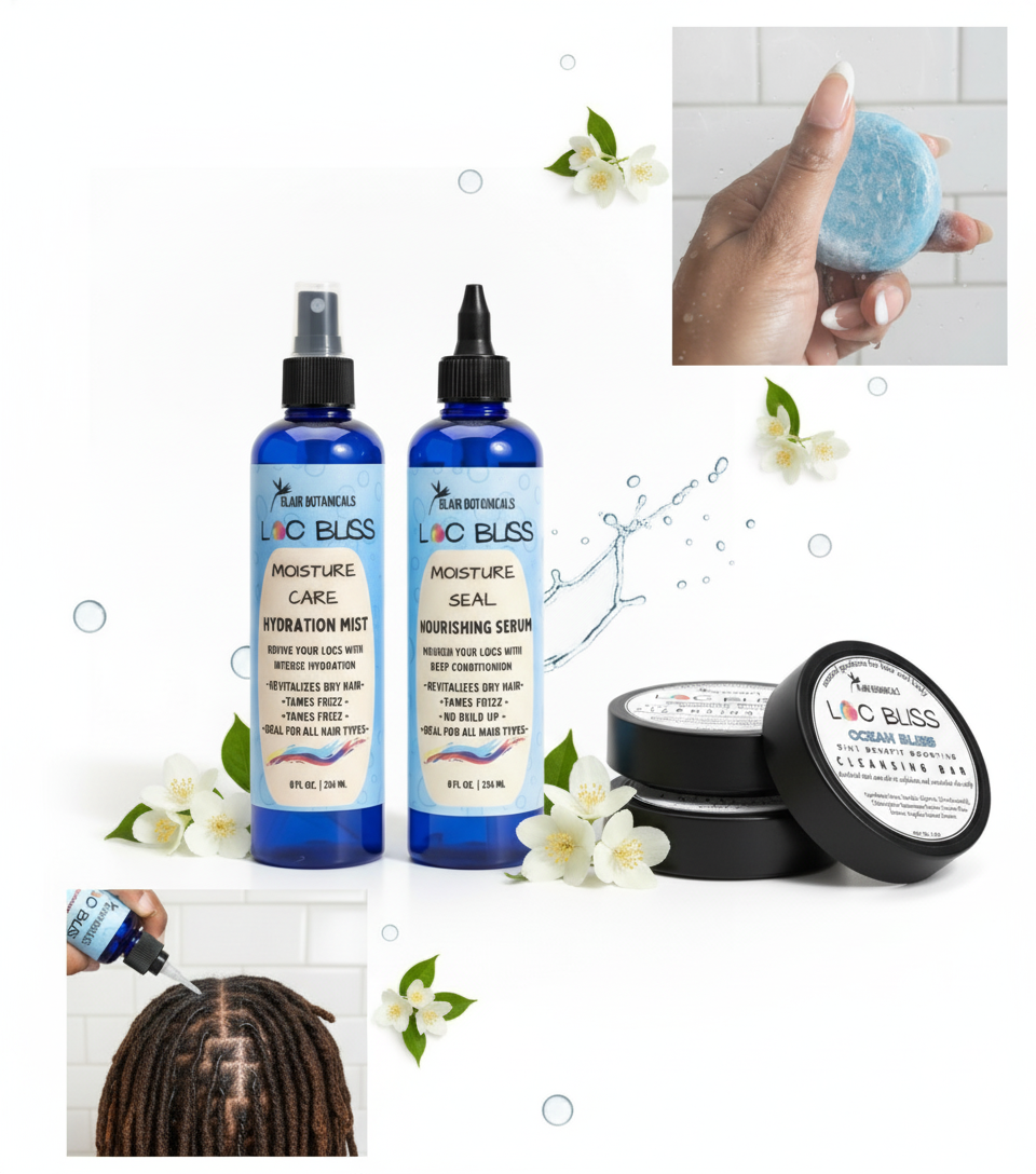 Grow & Glow Loc Care Bundle — 2 Bars + Mist + Serum
