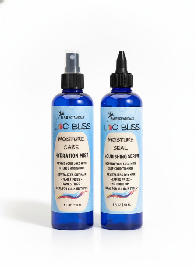 Loc Bliss Moisture Pair for Locs Intense Hydration Mist + Nourishing Serum