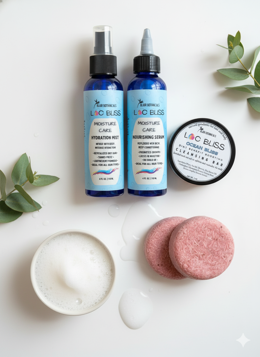 Grow & Glow Loc Care Bundle — 2 Bars + Mist + Serum