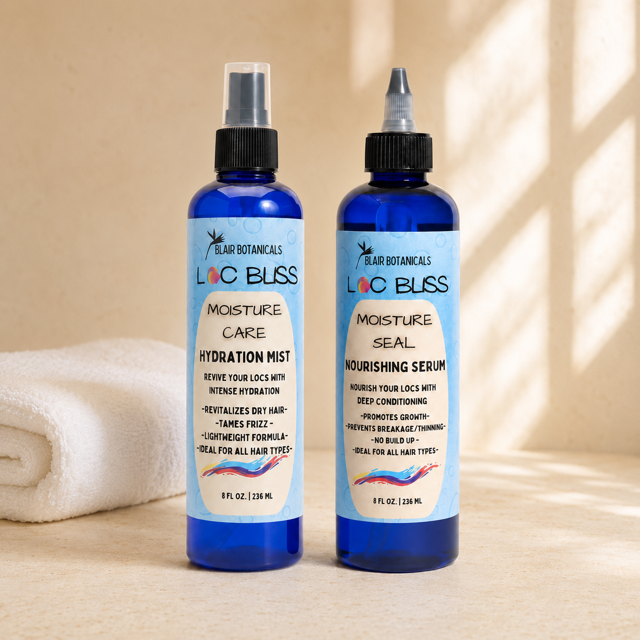 Loc Bliss Hydration Mist and Nourishing Serum moisture care bundle