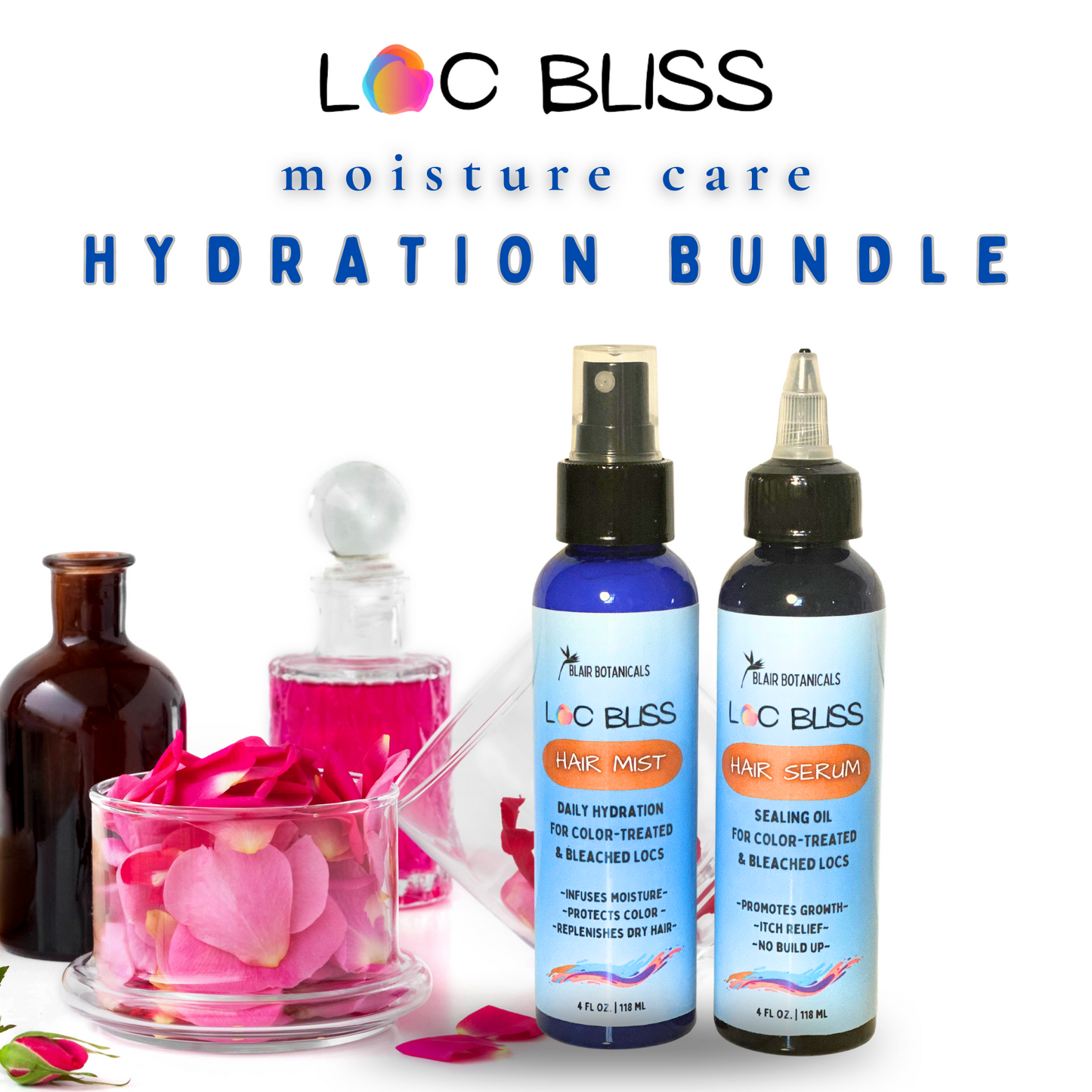 Loc Bliss Hydration Mist and Nourishing Serum moisture care bundle