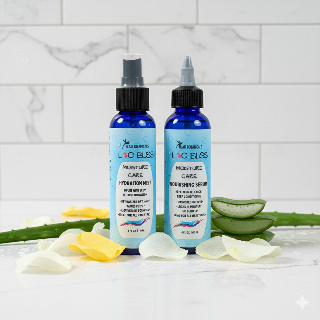 Loc Bliss Hydration Mist and Nourishing Serum moisture care bundle