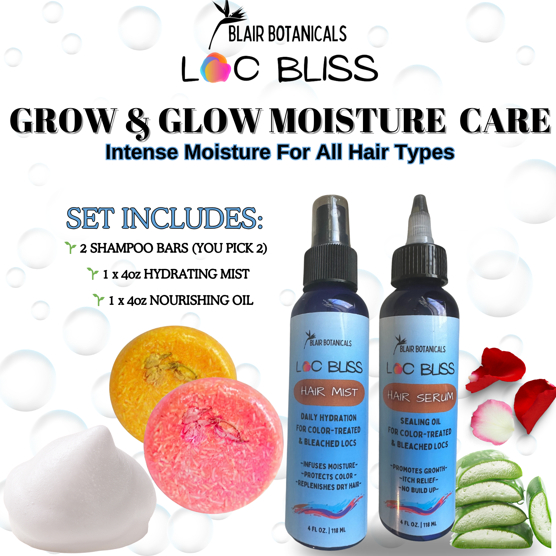 Grow & Glow Bundle: Shampoo Bar + Hydration Bundle