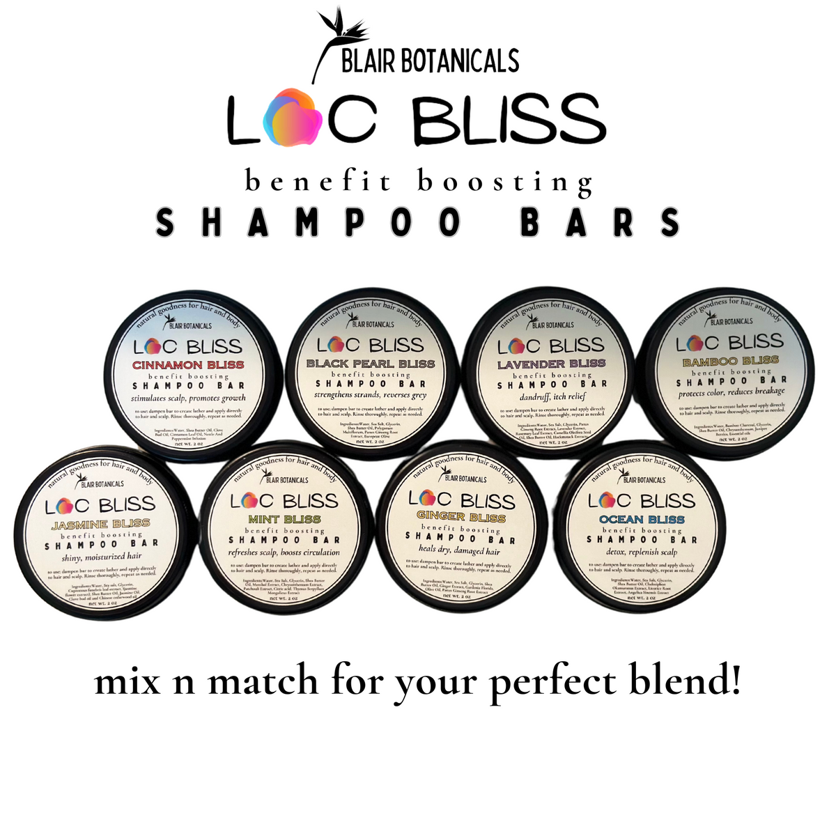 Benefit Boost Shampoo Bars – Blair Botanicals - natural goodness for